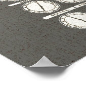 ヴィンテージアートワールドクロックのタイムゾーン – 壁ポスター ポスター (角)