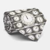 ヴィンテージアートワールドクロックのネクタイ – ワールドタイムゾーン ネクタイ (ロール)