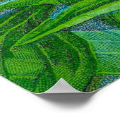 ヴィンテージアートヴィンテージフローラ牡丹プリント ポスター (角)