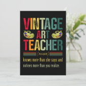 ヴィンテージアート先生おもしろいア芸術的ートラブ サンキューカード (スタンド正面)