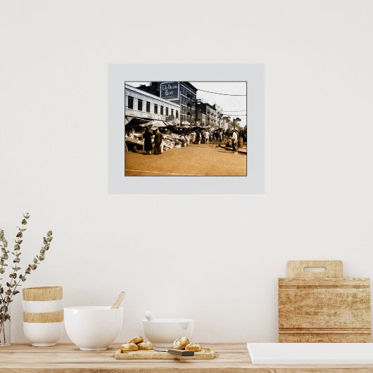 ヴィンテージアート写真: 1940イタリアン市場、ブロンクスNYC ポスター (キッチン)