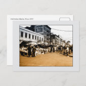 ヴィンテージアート写真： 1940イタリアン市場、ブロンクスNYC ポストカード (正面/裏面)