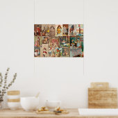 ヴィンテージアート広告コラージュ1 ポスター (キッチン)