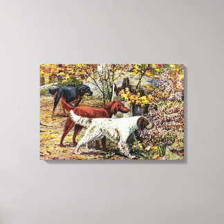 ヴィンテージアート愛犬家設定 キャンバスプリント