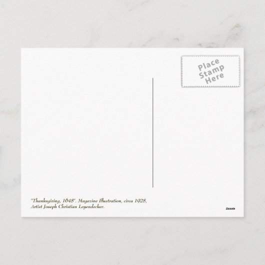 ヴィンテージアート感謝祭はがき シーズンポストカード (裏面)