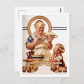 ヴィンテージアート感謝祭はがき ポストカード (正面/裏面)