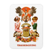 ヴィンテージアート感謝祭ギフトマグネット マグネット (縦)