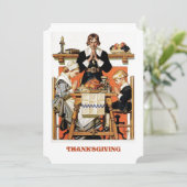 ヴィンテージアート感謝祭ディナー招待状 招待状 (スタンド正面)