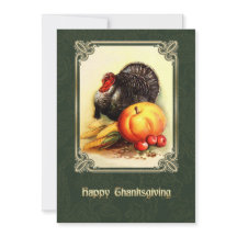 ヴィンテージアート感謝祭ディナー招待状