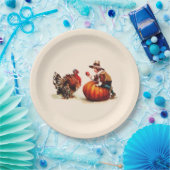 ヴィンテージアート感謝祭紙プレート ペーパープレート (パーティー)