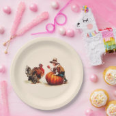 ヴィンテージアート感謝祭紙プレート ペーパープレート (パーティー)