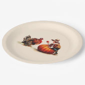 ヴィンテージアート感謝祭紙プレート ペーパープレート (アングル)