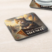 ヴィンテージアート戦士キャットリキュールエスプレッソコースター コースター (左側)