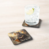 ヴィンテージアート戦士キャットリキュールエスプレッソコースター コースター (右側)
