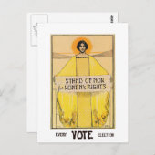 ヴィンテージアート投票女性の権利はがき ポストカード (正面/裏面)
