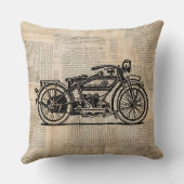 ヴィンテージアート新聞文字スタイル クッション (裏面)