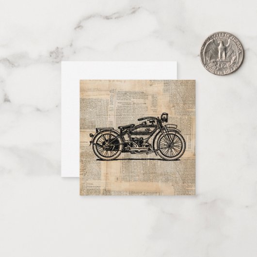 ヴィンテージアート新聞文字スタイル ノートカード (正面/裏面インサイチュ)