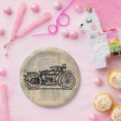 ヴィンテージアート新聞文字スタイル ペーパープレート (パーティー)