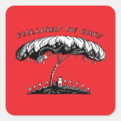 ヴィンテージアート百万匹の猫ワンダGag 1928 スクエアシール (正面)