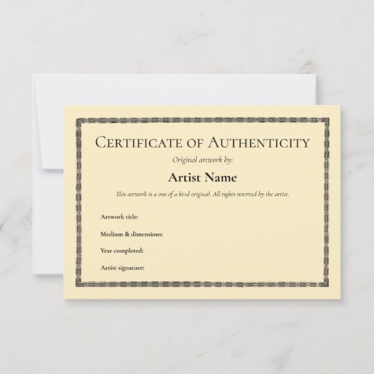 ヴィンテージアート真偽証 サンキューカード (正面)
