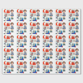 ヴィンテージアート紙人形。かわいい紙切り出し人形。 ラッピングペーパー (フラット)