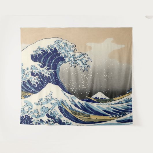 ヴィンテージアート素晴らしが神奈川の波 タペストリー (正面(横))