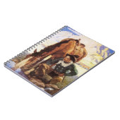 ヴィンテージアート、カウボーイNC Wyethによって彼の馬を散水 ノートブック (左側)