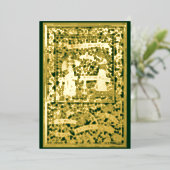 ヴィンテージアート&クラフトガールズバナークリスマス 箔シーズンカード (立ち正面)