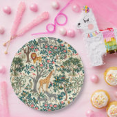 ヴィンテージアート，シマウマのキリン，フラミンゴ，鳥，リオ ペーパープレート (パーティー)