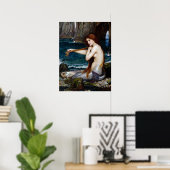 ヴィンテージアート ジョン・ウィリアム・ウォーターハウス 人魚 ポスター (ホームオフィス)
