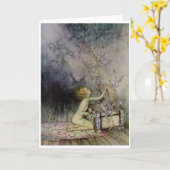 ヴィンテージアート:パンドラ(PANDORA)は箱を開ける。 カード (黄色い花)