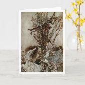 ヴィンテージアート – フェイ感じズ・ダンシー、 カード (黄色い花)