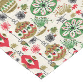 ヴィンテージアート、レトロクリスマス、オーナメント ミディアムテーブルランナー (コーナー)
