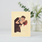 ヴィンテージアート~ロマンチックなカップル ポストカード (スタンド正面)