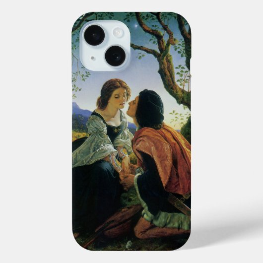 ヴィンテージアート、夕暮れの恋人たち、ジョセフ・ノエル・パトン Case-Mate iPhoneケース (裏面)