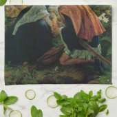 ヴィンテージアート、恋人たちデュスク、ジョセフ・ノールパトン卿 キッチンタオル (折り畳み)