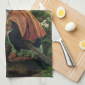 ヴィンテージアート、恋人たちデュスク、ジョセフ・ノールパトン卿 キッチンタオル (四つ折り)