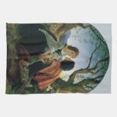 ヴィンテージアート、恋人たちデュスク、ジョセフ・ノールパトン卿 キッチンタオル (横)