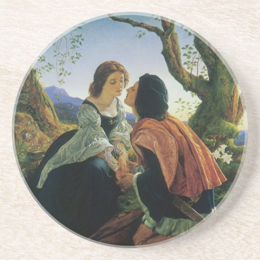 ヴィンテージアート、恋人たちデュスク、ジョセフ・ノールパトン卿 コースター (正面)