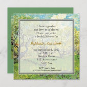 ヴィンテージアート 桜の花咲くオーチャード ブライダルシャワーパーティ 招待状 (正面/裏面)