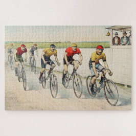 ヴィンテージアート 自転車レース イラスト 1000ピース ジグソーパズル