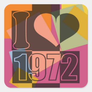ヴィンテージアート – I love (ハート) 1972 – ステッカー