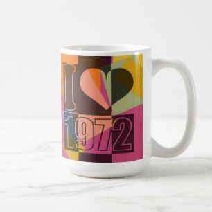 ヴィンテージアート – I love (ハート) 1972 - Mug コーヒーマグカップ