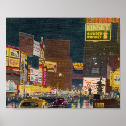 ヴィンテージアート – NYC Times Square, ポスター (正面)