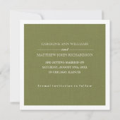 ヴィンテージアートBurlapテクスチャ日付の結婚保存 招待状 (裏面)