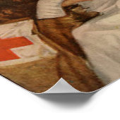 ヴィンテージアーミーナースとゴールデンレトリバーWW1 ポスター (角)