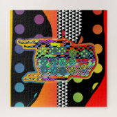 ヴィンテージアームチェア図形 ジグソーパズル (横)