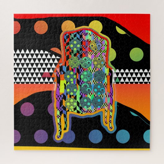 ヴィンテージアームチェア図形 ジグソーパズル (縦)