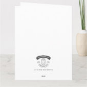 ヴィンテージアールデコおしゃれな女性 サンキューカード (裏面)