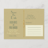 ヴィンテージアールデコが日付を保存する～ギャツビーインスパイア 案内ポストカード (裏面)